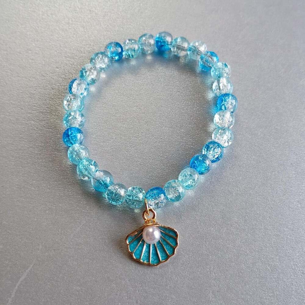 Blue 5" Kids Seashell Bracelet